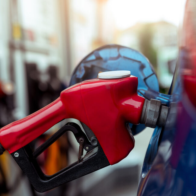 Car Fueling At Gas Station. Refuel Fill Up With Petrol Gasoline.