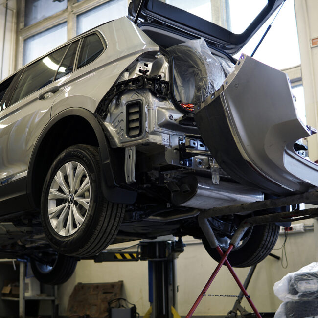 Moscow Russia – May 25 2021: Modern Suv Car In A Car Service On
