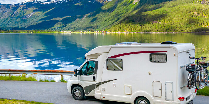 Family vacation travel RV, holiday trip in motorhome, Caravan ca