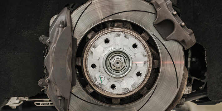 Automotive Industry. Modern Vehicle Brake Pads And Discs Replaci