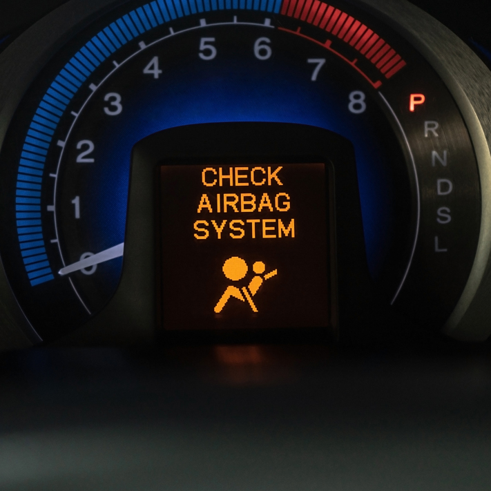 ¿Sabes cómo actuar si la luz del airbag se enciende en el salpicadero de tu coche?
